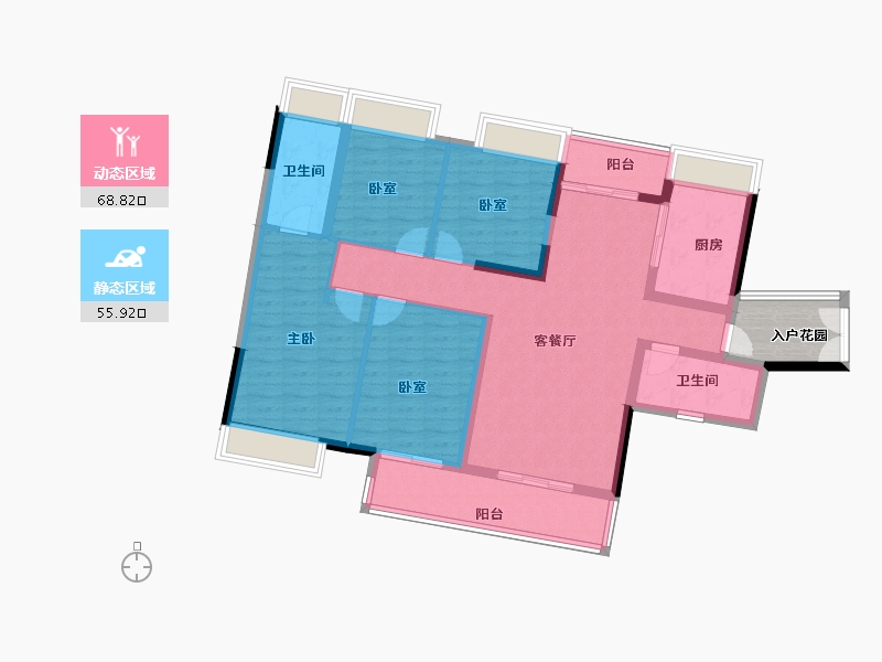 广东省-佛山市-首创禧瑞园著-117.22-户型库-动静分区