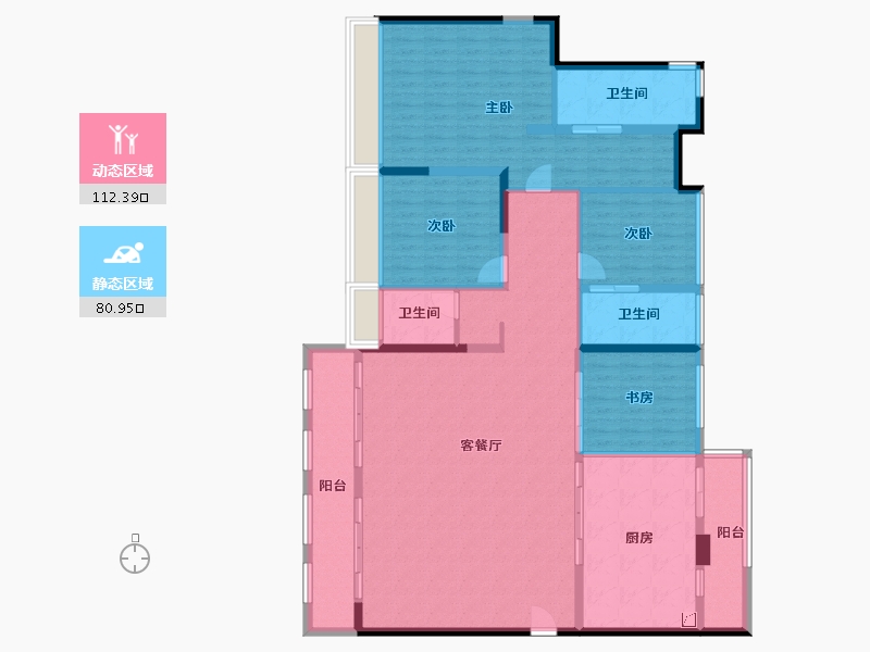 广东省-佛山市-万科兰乔圣菲-180.00-户型库-动静分区