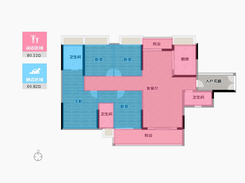 广东省-佛山市-首创禧瑞园著-133.23-户型库-动静分区