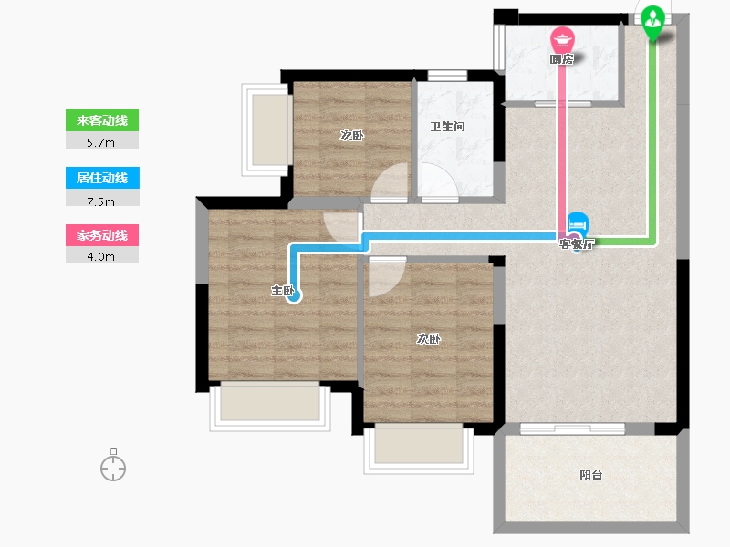 广西壮族自治区-南宁市-万丰新新江湖-73.21-户型库-动静线