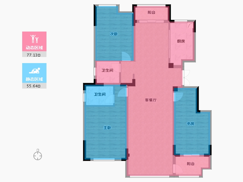 河南省-商丘市-滨湖桃源-120.00-户型库-动静分区