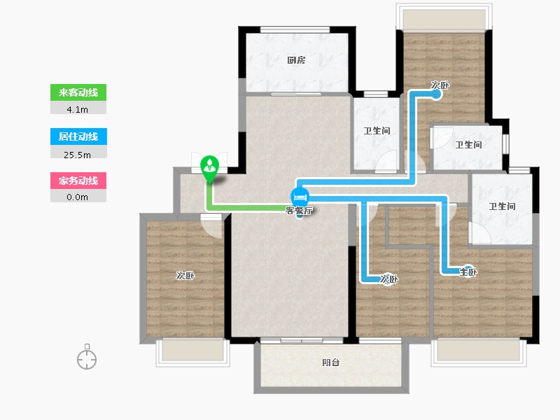 广西壮族自治区-南宁市-龙光天瀛-126.48-户型库-动静线