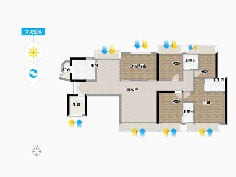 广东省-广州市-新世界云耀-131.20-户型库-采光通风