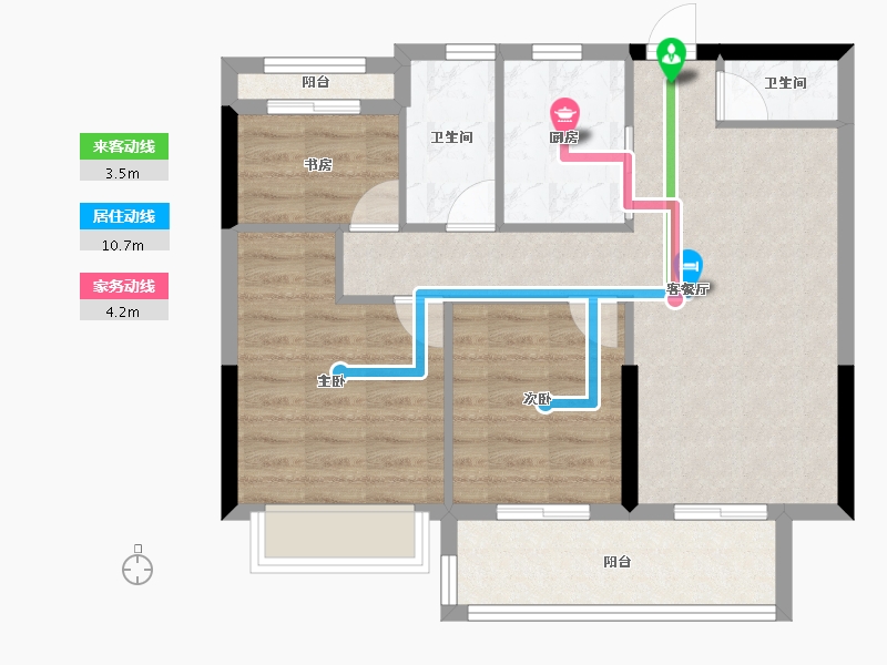 浙江省-杭州市-广宇锦上文澜-71.21-户型库-动静线