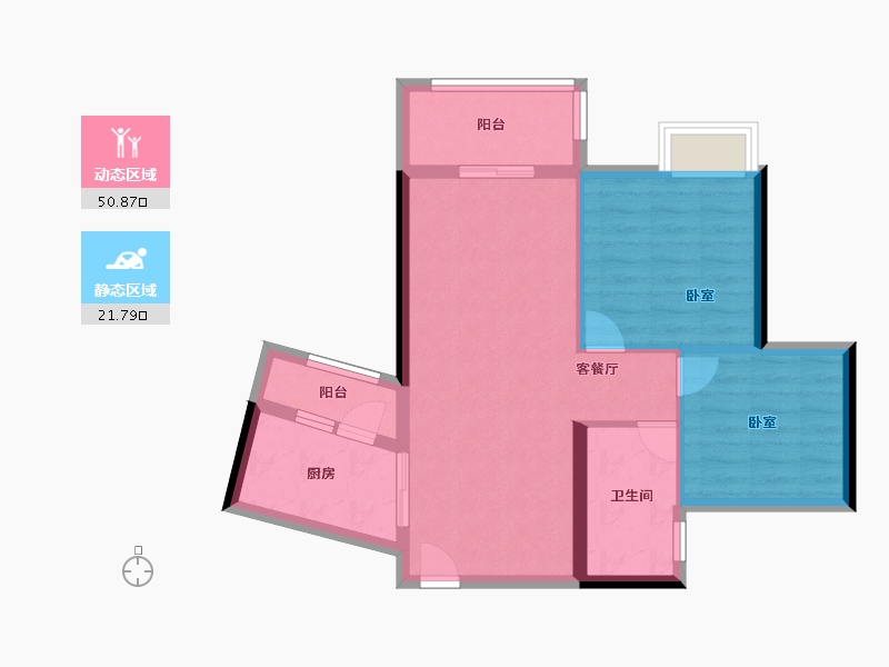 广东省-广州市-嘉云汇·云廷-64.80-户型库-动静分区