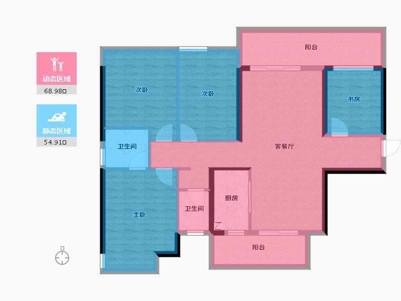 广西壮族自治区-南宁市-天健和府-110.99-户型库-动静分区