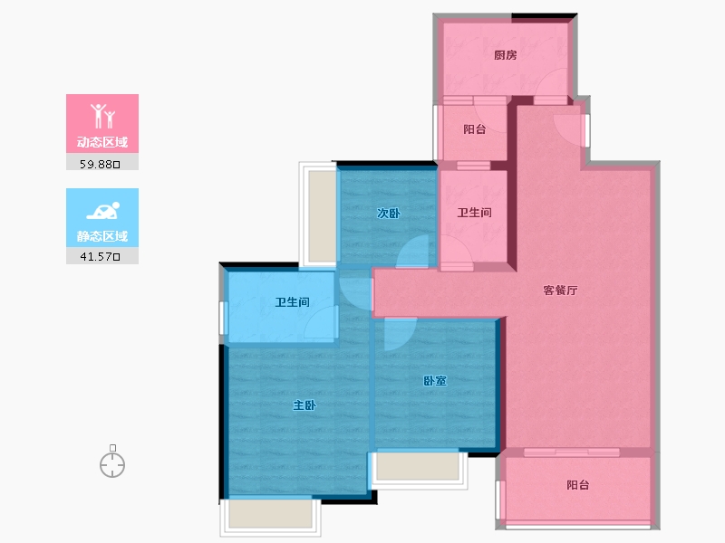 广东省-广州市-嘉云汇·云廷-90.80-户型库-动静分区