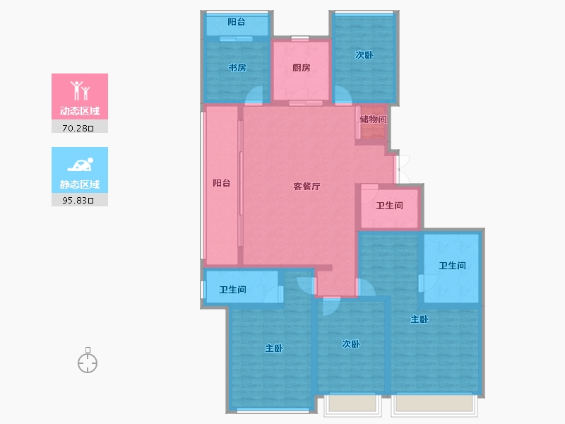 浙江省-杭州市-锦尚和品府-148.01-户型库-动静分区