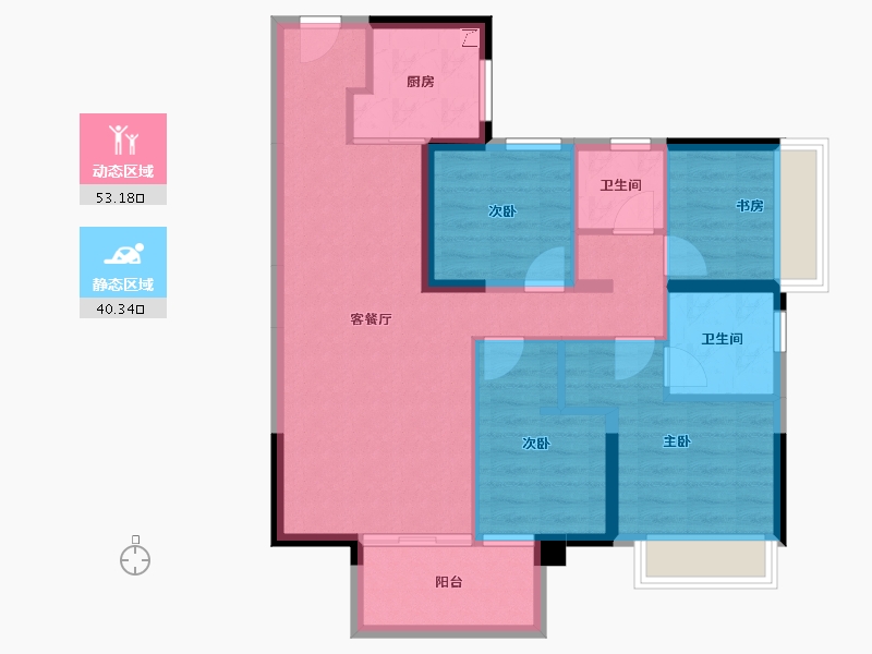 广西壮族自治区-南宁市-中国铁建安吉山语城-83.03-户型库-动静分区