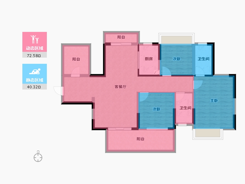 广西壮族自治区-南宁市-中建邕和府-100.08-户型库-动静分区