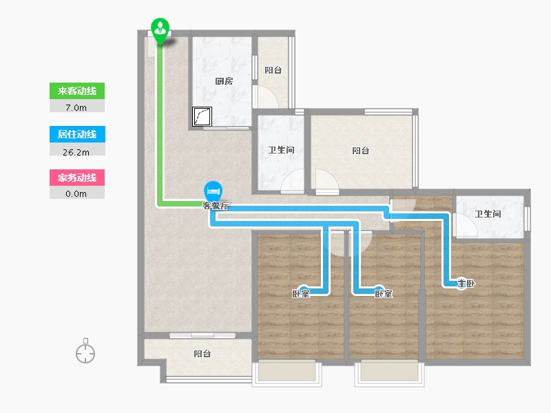 广东省-佛山市-首创禧瑞园著-100.54-户型库-动静线