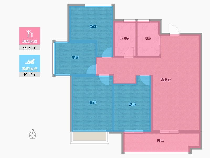 安徽省-合肥市-保利海上明悦-98.00-户型库-动静分区