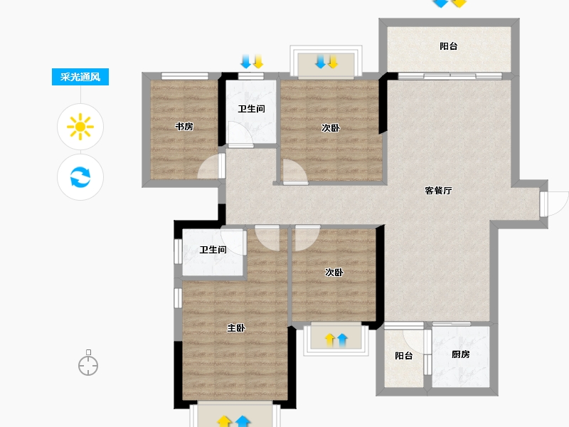 广西壮族自治区-南宁市-建工城-97.20-户型库-采光通风