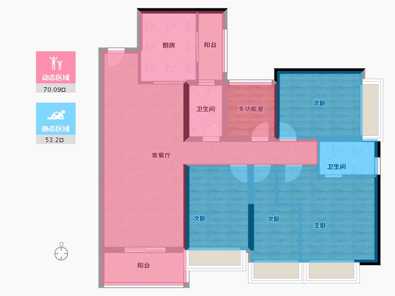 广东省-广州市-新世界云耀-109.60-户型库-动静分区