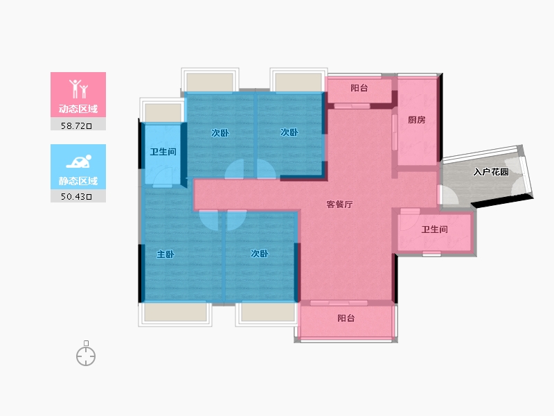 广东省-佛山市-首创禧瑞园著-103.22-户型库-动静分区