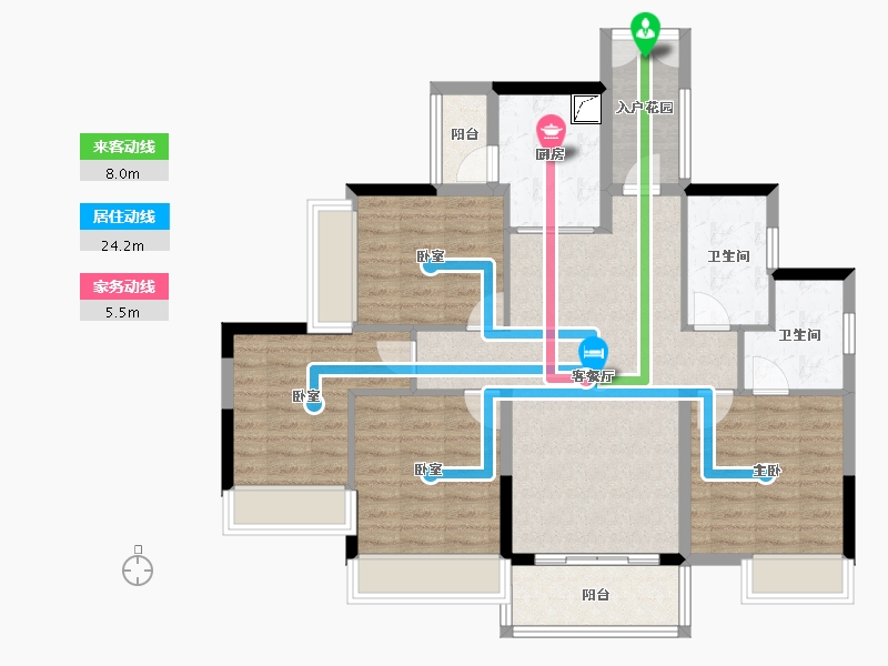 广东省-佛山市-首创禧瑞园著-99.89-户型库-动静线