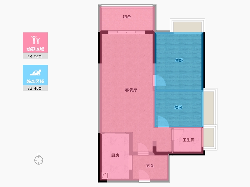 广东省-佛山市-保利华侨城云禧-69.01-户型库-动静分区