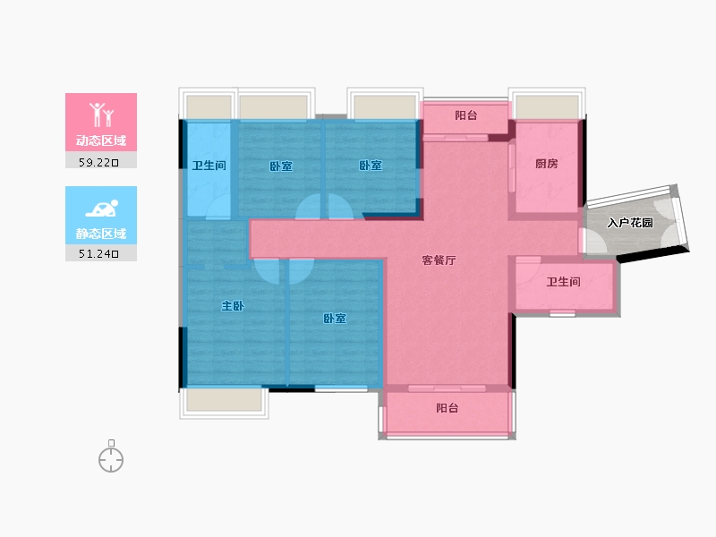 广东省-佛山市-首创禧瑞园著-103.21-户型库-动静分区