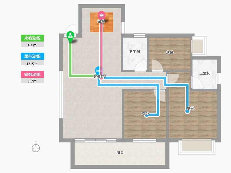 广西壮族自治区-南宁市-御珑府-82.63-户型库-动静线