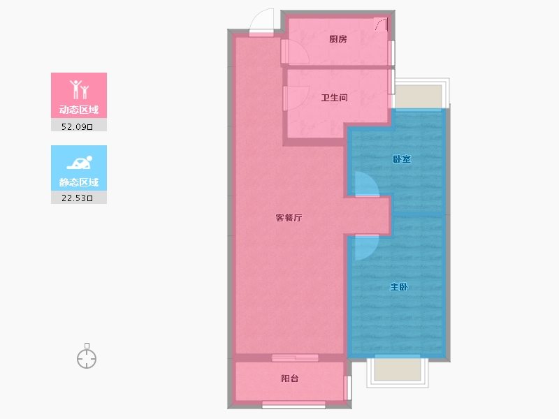 山西省-太原市-太原绿地新里城-66.14-户型库-动静分区