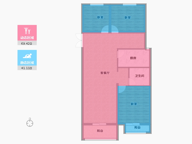 甘肃省-兰州市-西固人家御园-100.00-户型库-动静分区