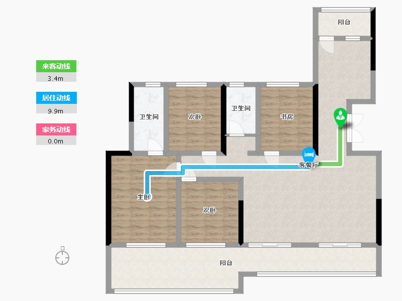 贵州省-黔西南布依族苗族自治州-富康·樾山府-99.00-户型库-动静线