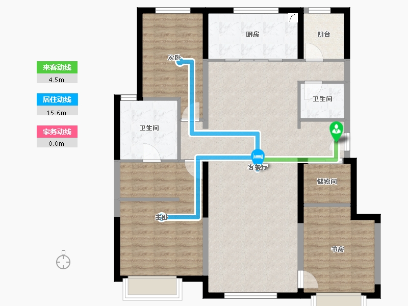 天津-天津市-万科西华府-114.27-户型库-动静线