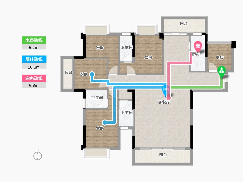 广西壮族自治区-南宁市-四季绿洲-127.98-户型库-动静线