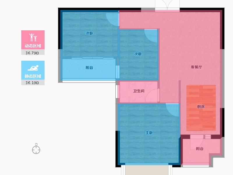 广西壮族自治区-南宁市-振宁星光广场-65.88-户型库-动静分区