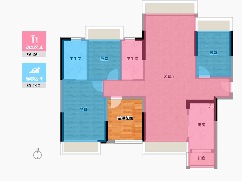 广东省-佛山市-中交白兰春晓-89.99-户型库-动静分区