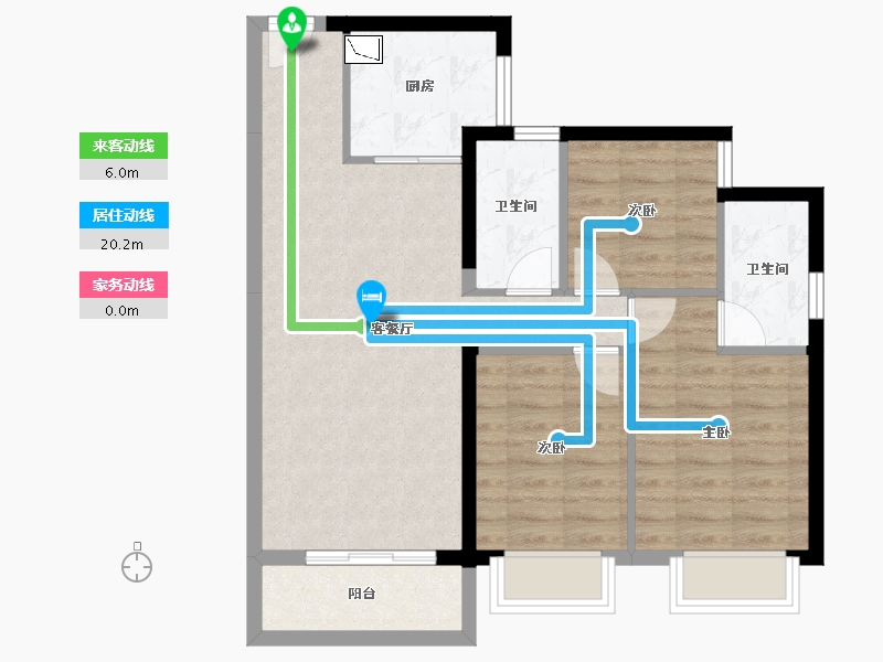 广西壮族自治区-南宁市-合景叠翠峰-74.07-户型库-动静线