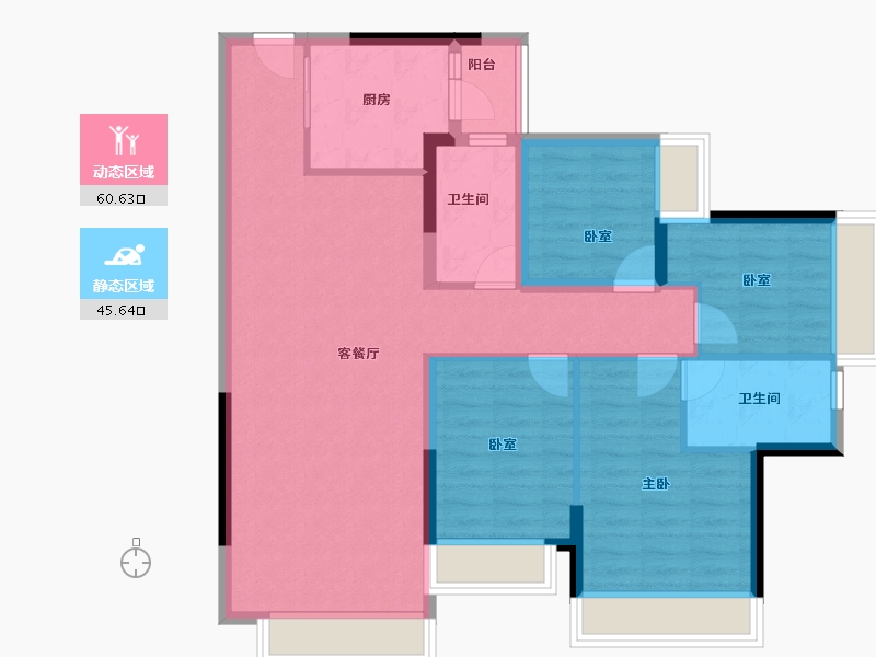 广东省-佛山市-中交白兰春晓-95.05-户型库-动静分区