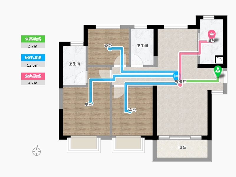 广西壮族自治区-南宁市-合景叠翠峰-67.31-户型库-动静线