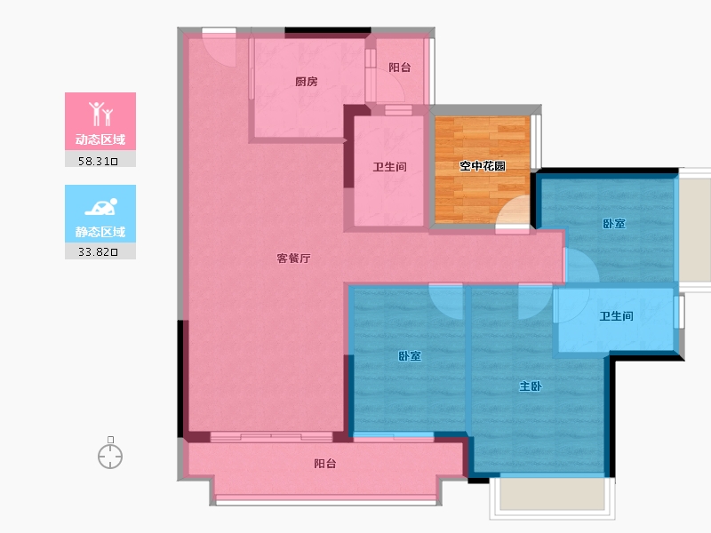 广东省-佛山市-中交白兰春晓-87.96-户型库-动静分区