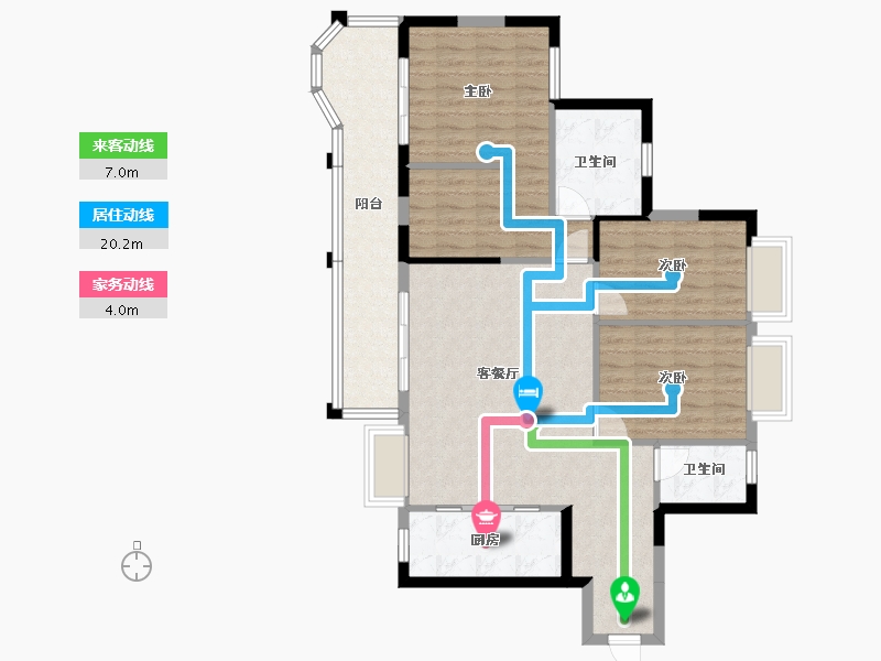 广西壮族自治区-南宁市-汉军冠江台-102.72-户型库-动静线