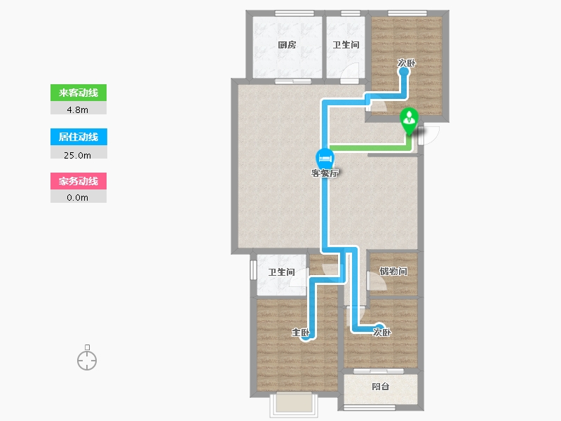 山西省-太原市-纳丹堡-109.01-户型库-动静线