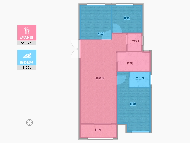 甘肃省-兰州市-西固人家御园-100.80-户型库-动静分区