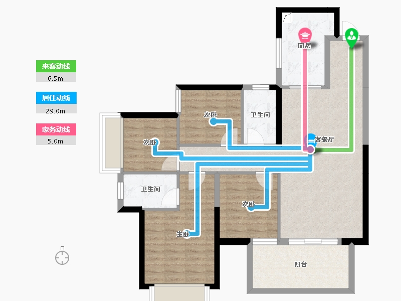 广西壮族自治区-南宁市-凯旋1号上水湾-97.16-户型库-动静线