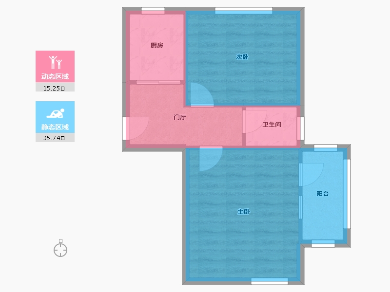 北京-北京市-丝竹园-44.00-户型库-动静分区