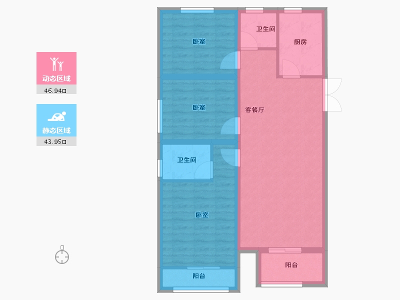 甘肃省-兰州市-西固人家御园-81.17-户型库-动静分区