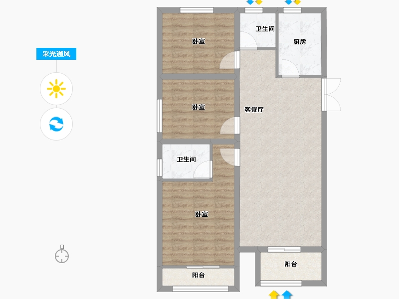 甘肃省-兰州市-西固人家御园-81.17-户型库-采光通风