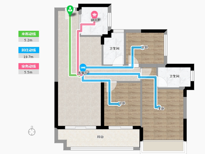 广东省-佛山市-龙光天誉-79.46-户型库-动静线