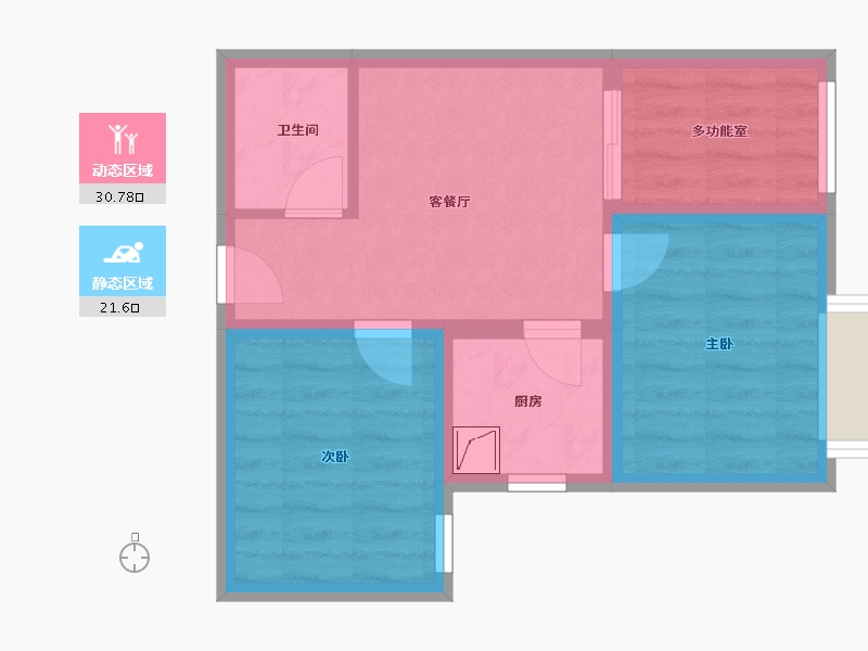 河南省-郑州市-钛合佳苑-50.00-户型库-动静分区