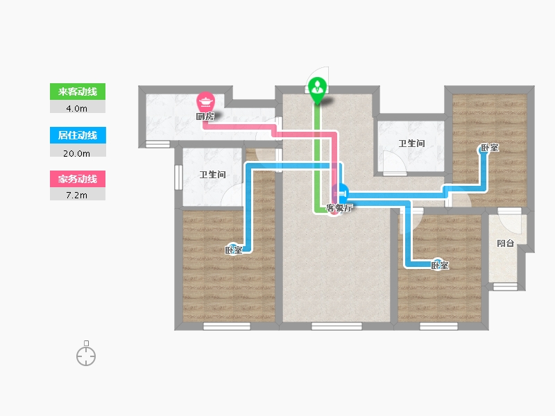 山西省-太原市-君睿府-76.97-户型库-动静线