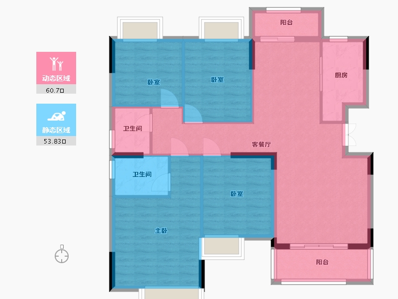 江西省-吉安市-宜家学苑-115.38-户型库-动静分区