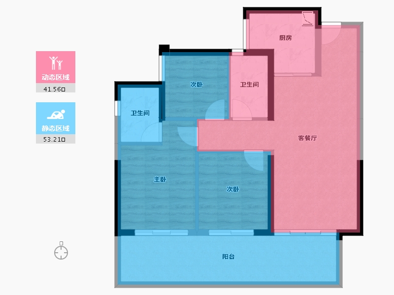 广西壮族自治区-南宁市-大唐院子-85.27-户型库-动静分区