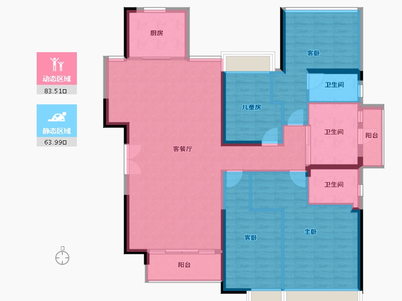 广东省-佛山市-三水冠军城-134.01-户型库-动静分区