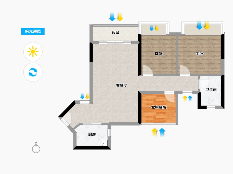 广东省-佛山市-三水冠军城-69.15-户型库-采光通风