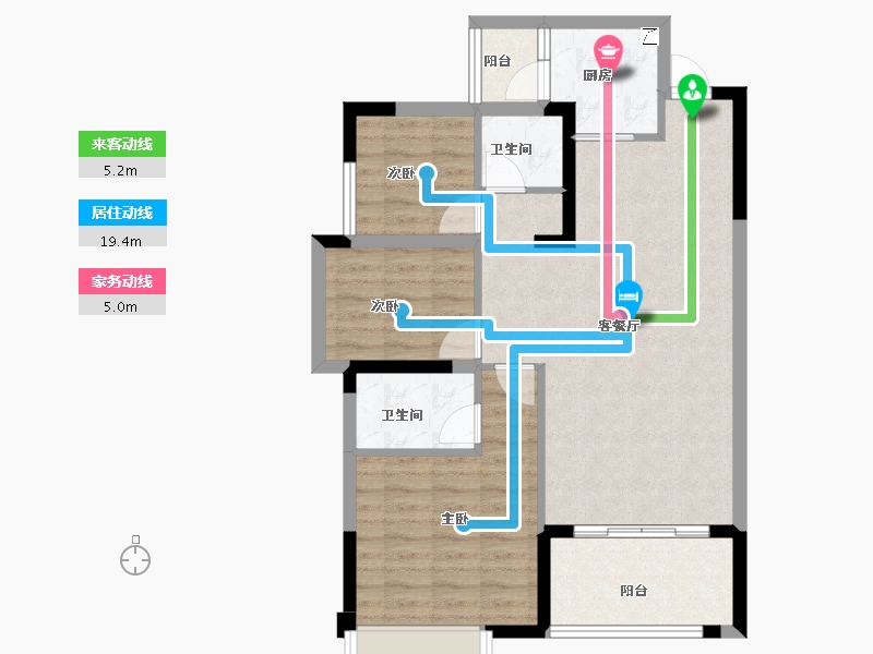 广西壮族自治区-南宁市-四季绿洲-79.83-户型库-动静线