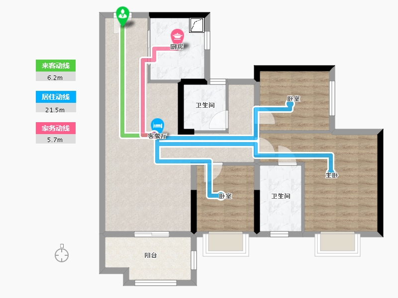 广东省-广州市-保利拾光年-87.00-户型库-动静线